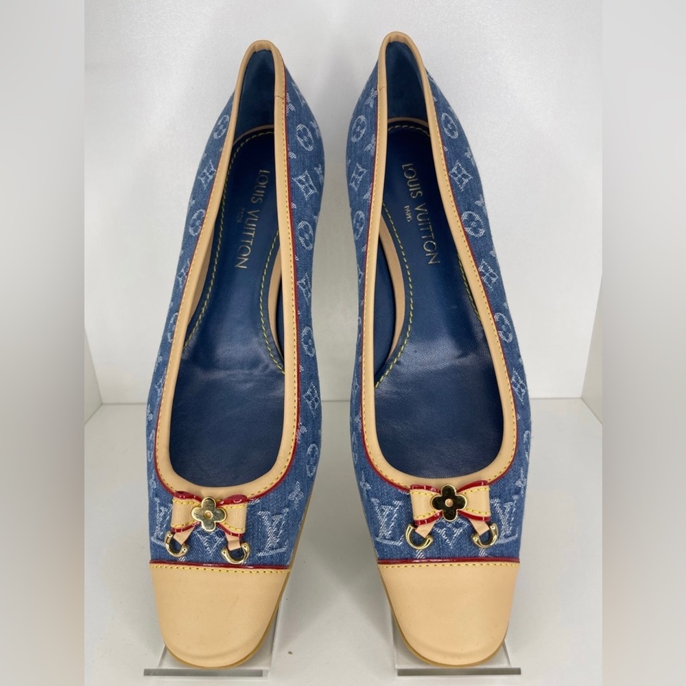 Louis Vuitton Flat Ballerina Monogram Denim (Runs small)